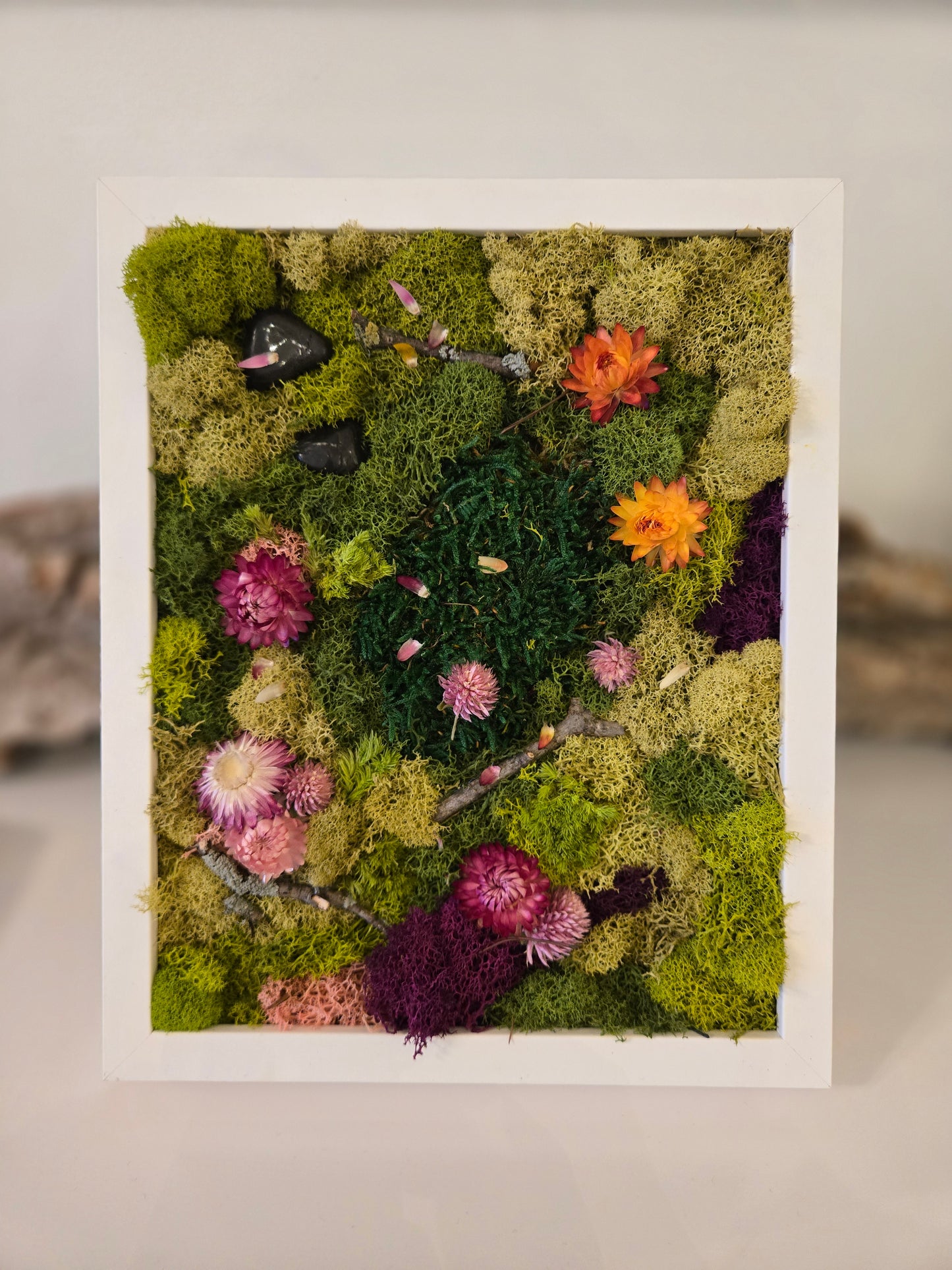 Flower Garden on S/M White Frame