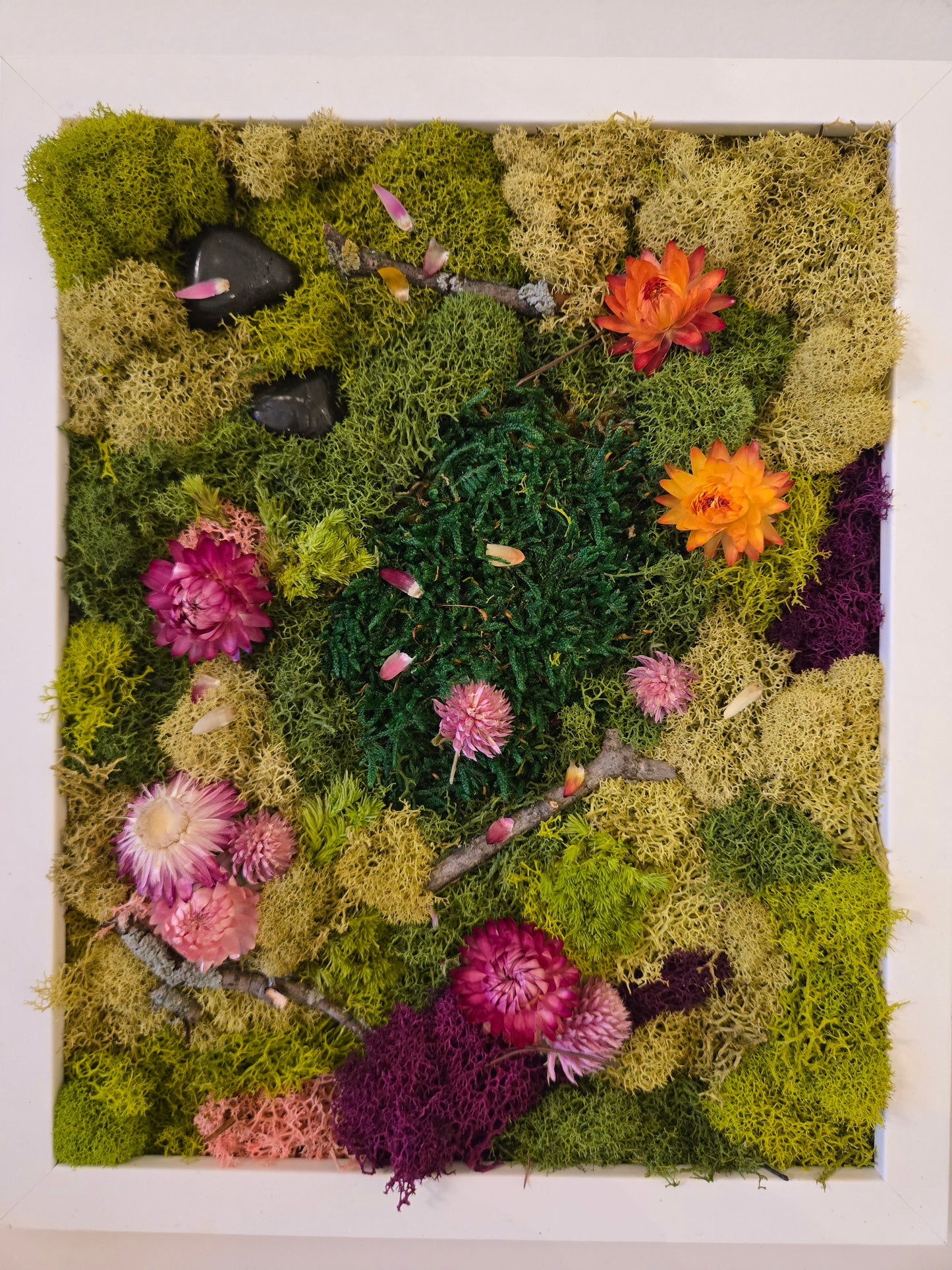 Flower Garden on S/M White Frame