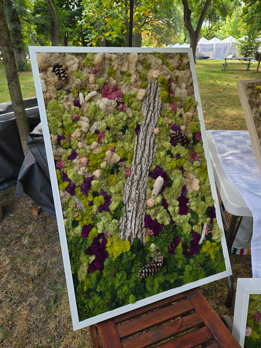 Forest Floor With Bark - Moss Art