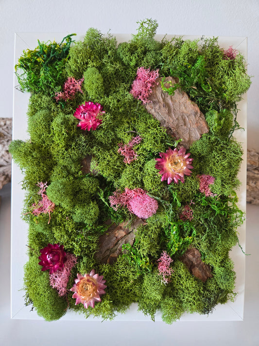 Enchanted Forest Green & Dusty Rose Moss