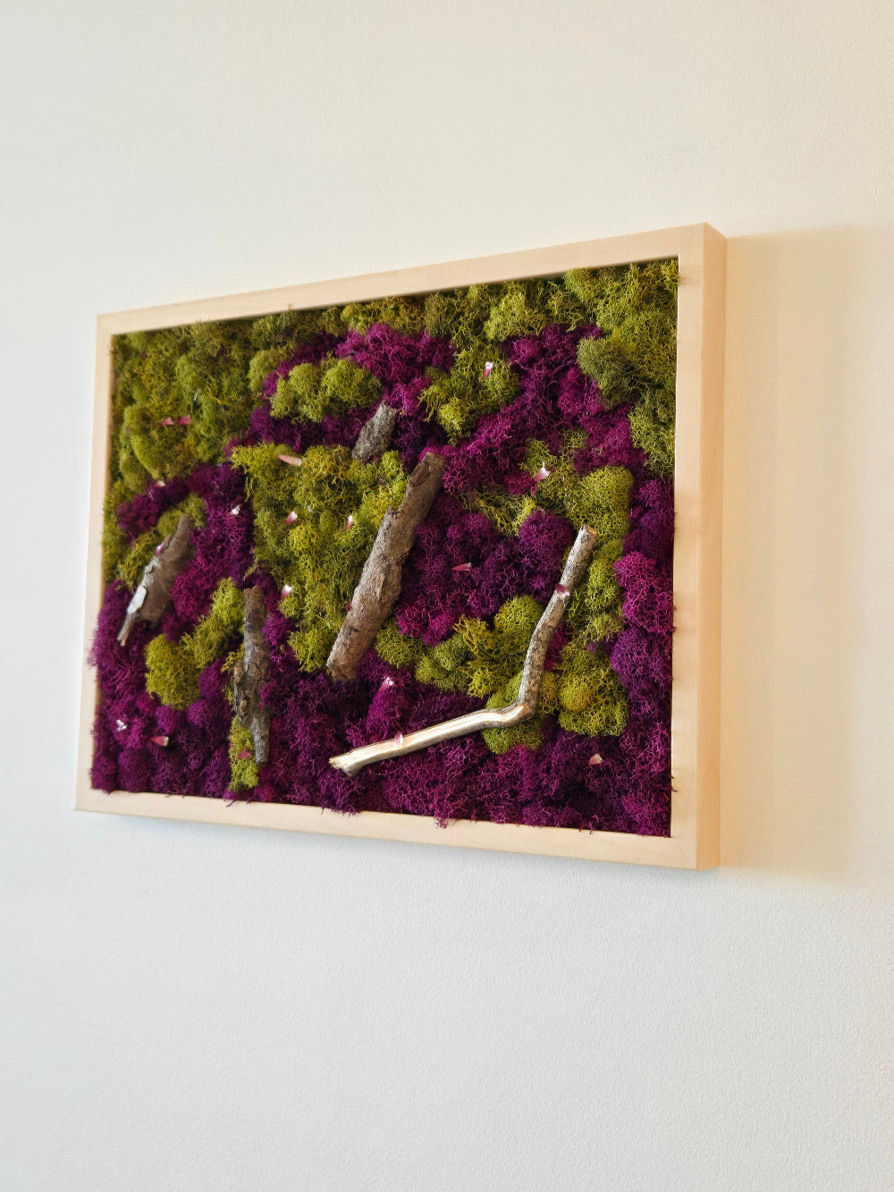 Deep Purple & Green Moss - Moss Art