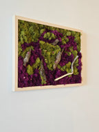 Deep Purple & Green Moss - Moss Art
