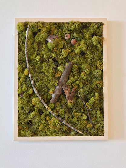 Green Earth & Acorns - Moss Art
