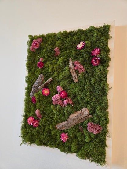 Enchanted Forest With Pink - Moss Art