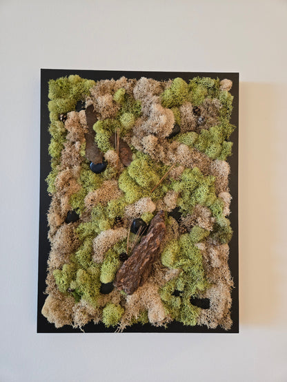 In the Wild - Black Stones - Moss Art