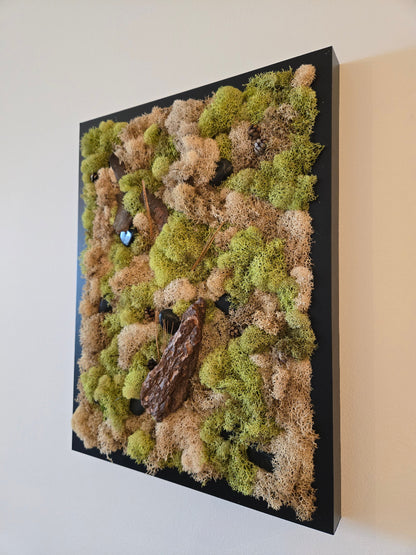 In the Wild - Black Stones - Moss Art