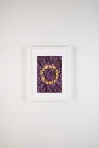 Nude flowers on purple moss fine art print