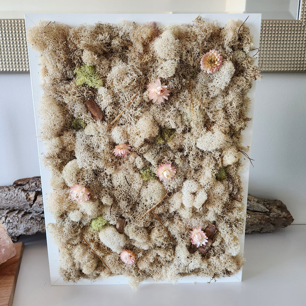 Nude Moss With Nude Flowers - Moss Art