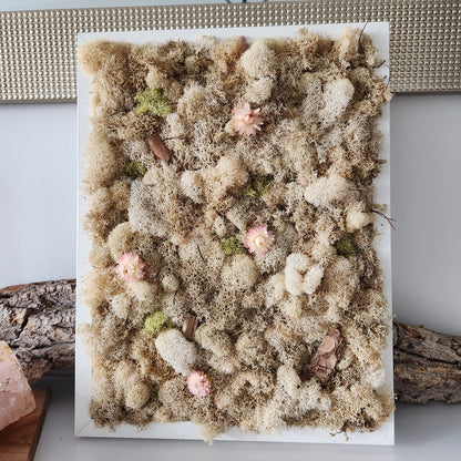 Nude Moss With Nude Flowers - Moss Art