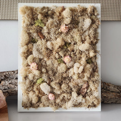 Nude Moss With Nude Flowers - Moss Art