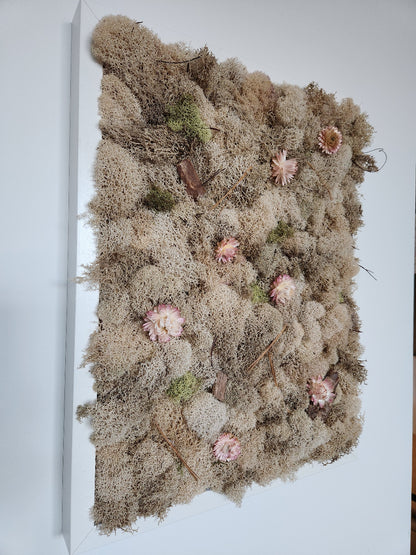 Nude Moss With Nude Flowers - Moss Art