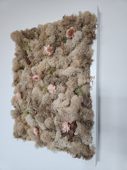Nude Moss With Nude Flowers - Moss Art