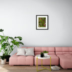 Colette - Green Moss Wall Art Print, Botanical Decor