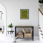 White Squirrel Way - Green Moss Wall Art Print, Nature Decor
